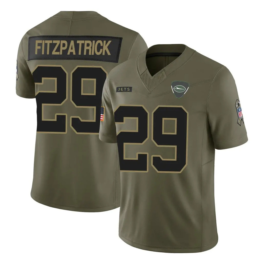 Kdoa NY.Jets #29 Minkah Fitzpatrick Player Olive 2025 Salute To Service Limited Stitched Jerseys