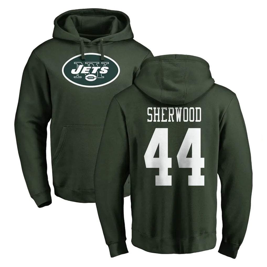Kdoa NY.Jets #44 Jamien Sherwood Player Green LOGO Pullover Hoodies Limited Game Stitched Jerseys