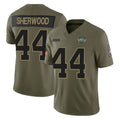 Kdoa NY.Jets #44 Jamien Sherwood Player Olive 2025 Salute To Service Limited Stitched Jerseys