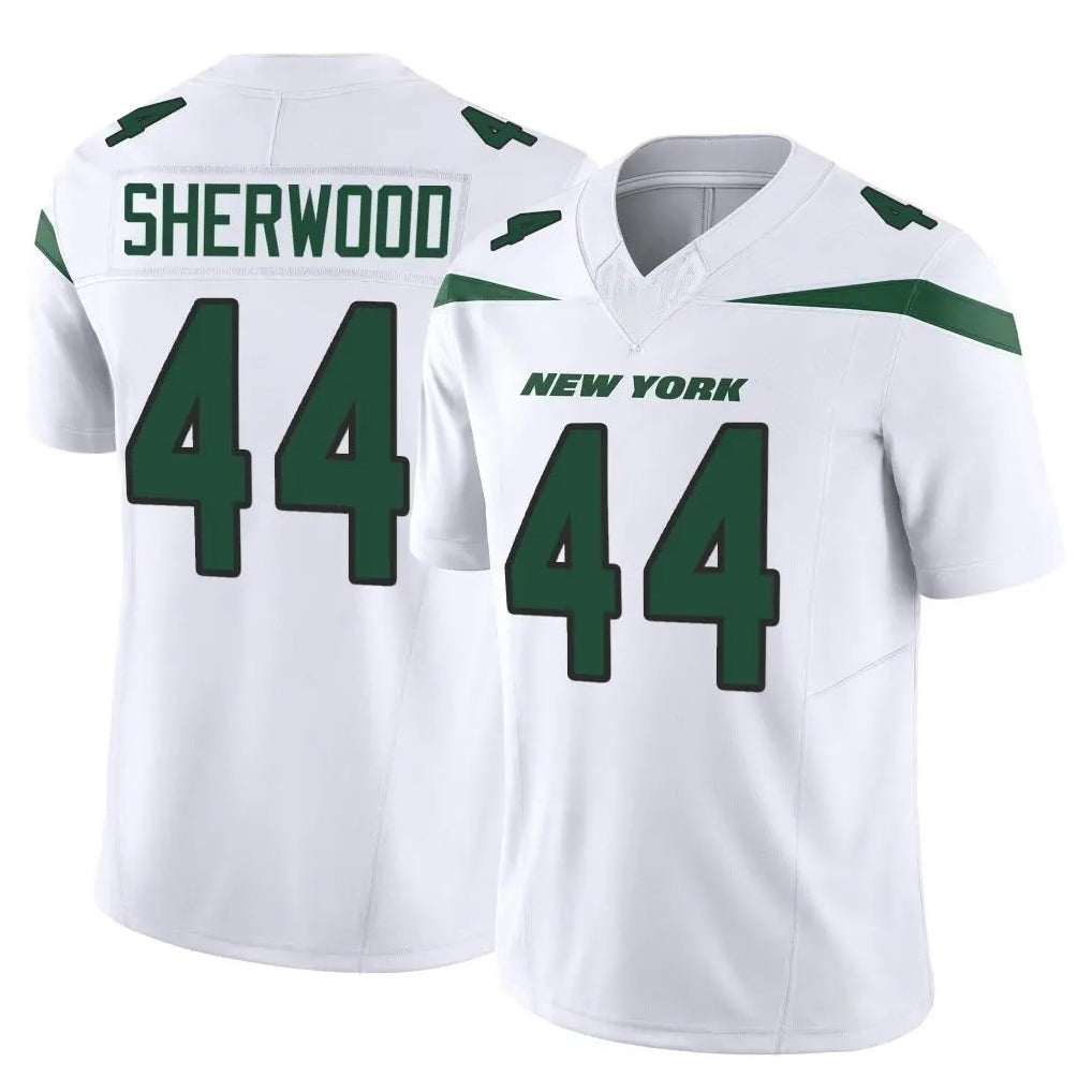 Kdoa NY.Jets #44 Jamien Sherwood Player White Limited Vapor F.U.S.E. Home Game Stitched Jerseys