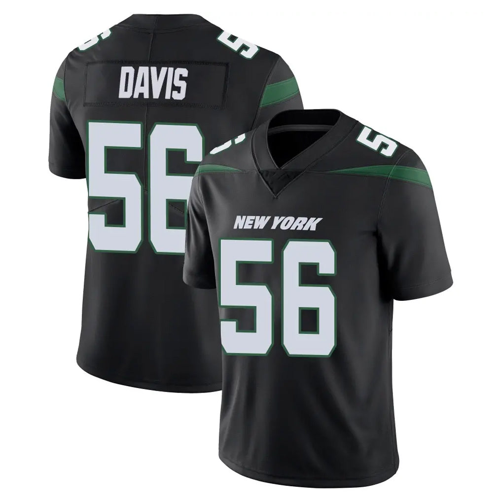Kdoa NY.Jets #56 Demario Davis Player Stealth Black Limited Vapor Home Game Stitched Jerseys