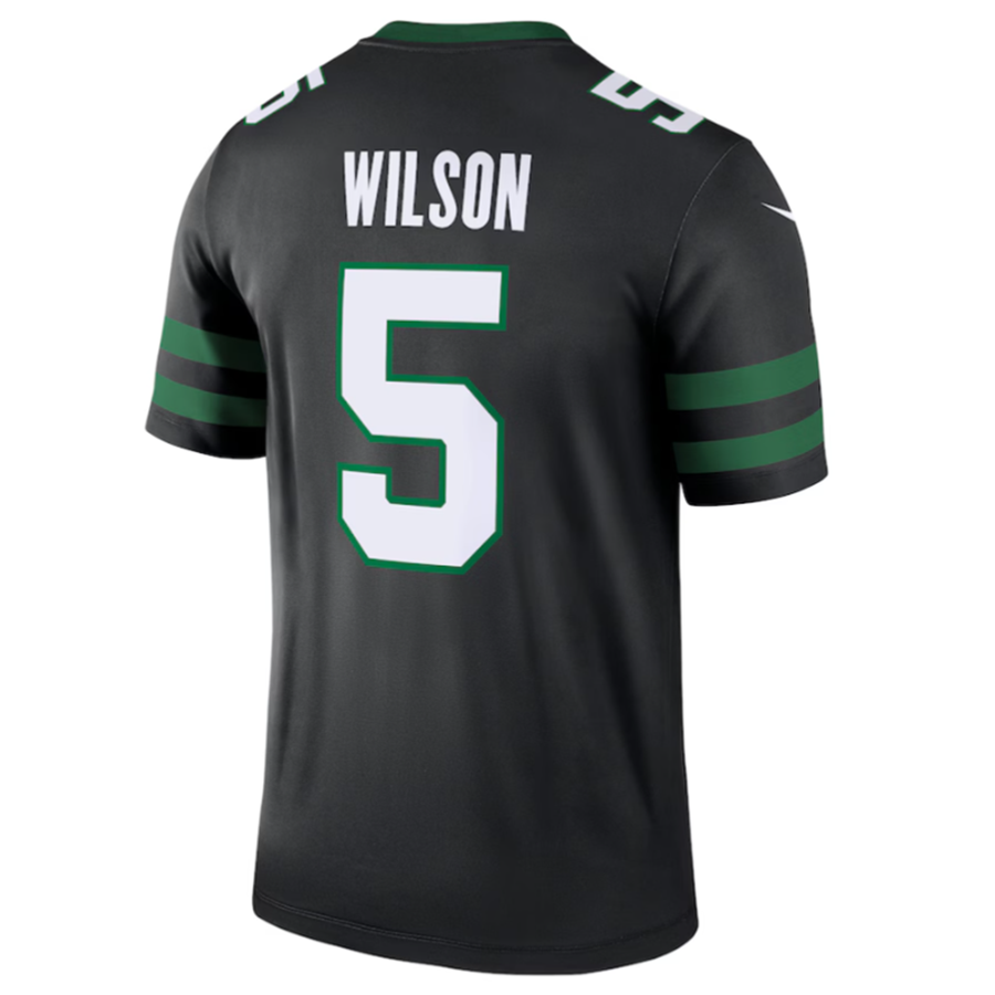 Kdoa NY.Jets #5 Garrett Wilson Legacy Black Legend Jersey Stitched American Stitched Jerseys