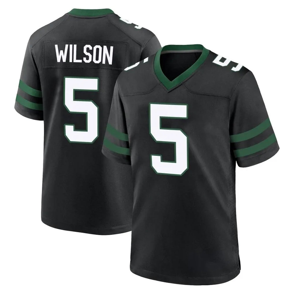Kdoa NY.Jets #5 Garrett Wilson Player Black Legacy Home Game Stitched Jerseys