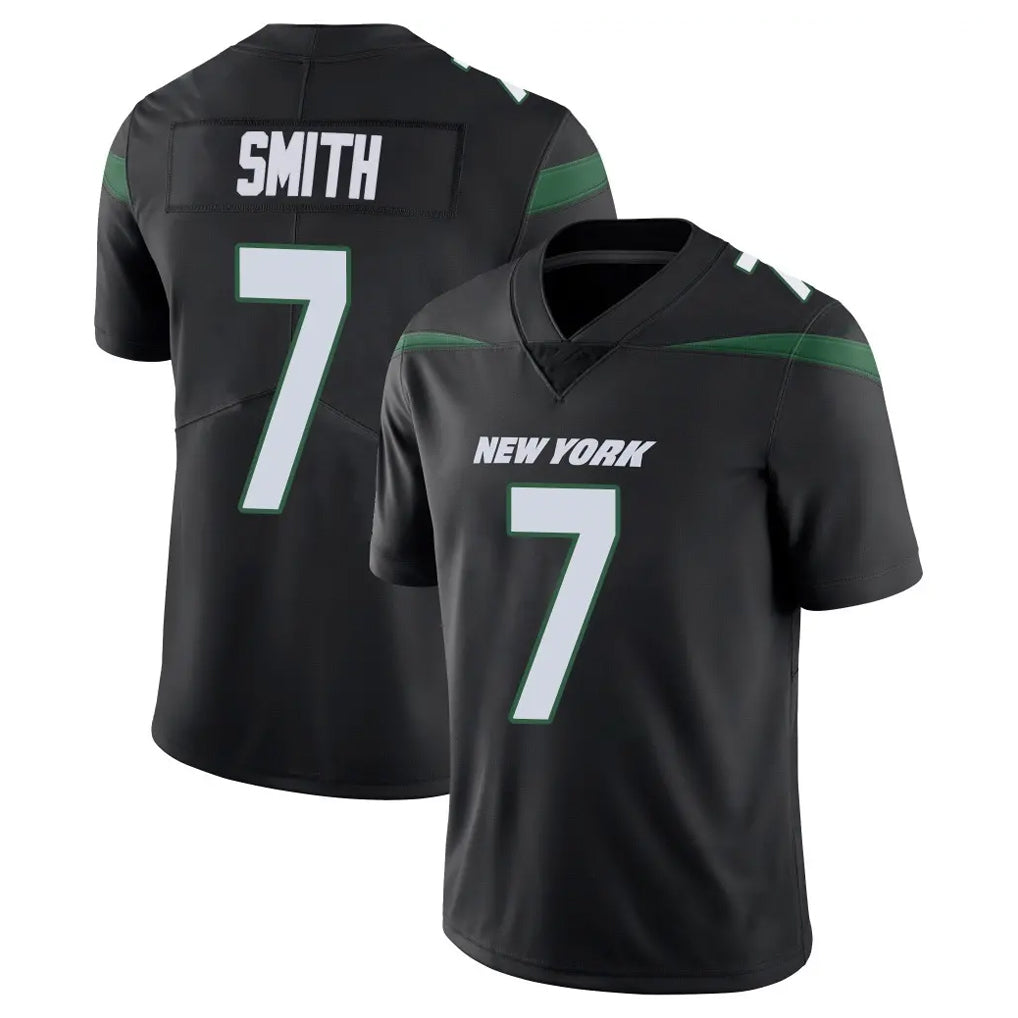 Kdoa NY.Jets #7 Geno Smith Player Stealth Black Limited Vapor Home Game Stitched Jerseys