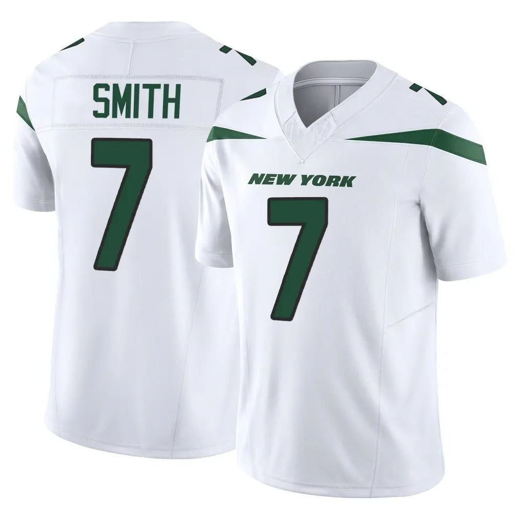 Kdoa NY.Jets #7 Geno Smith Player White Limited Vapor F.U.S.E. Home Game Stitched Jerseys