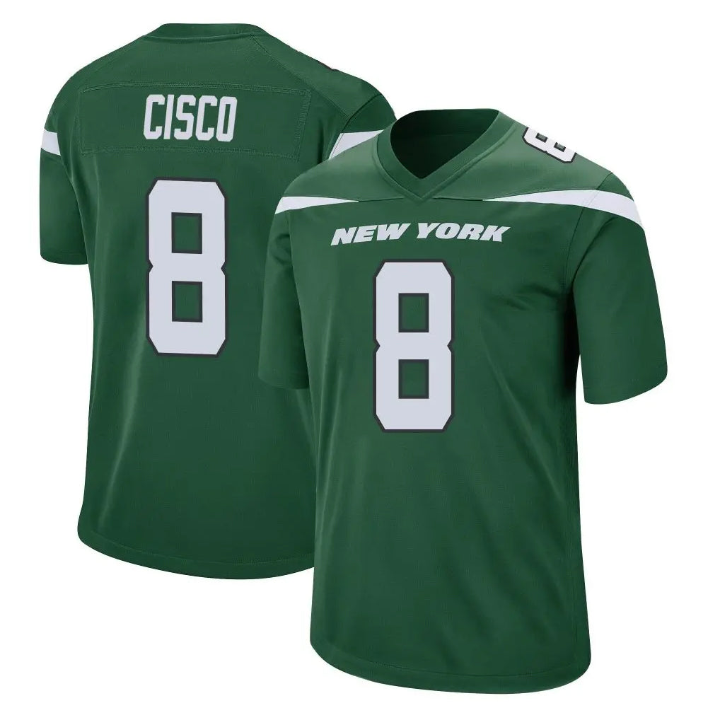 Kdoa NY.Jets #8 Andre Cisco Player Green Home Game Stitched Jerseys