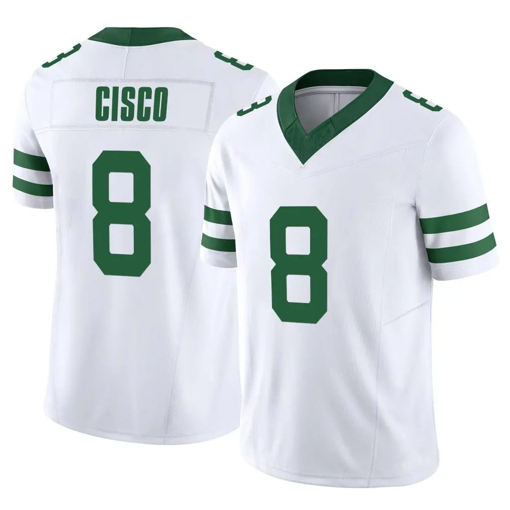 Kdoa NY.Jets #8 Andre Cisco Player White Legacy Limited Vapor F.U.S.E. Home Game Stitched Jerseys