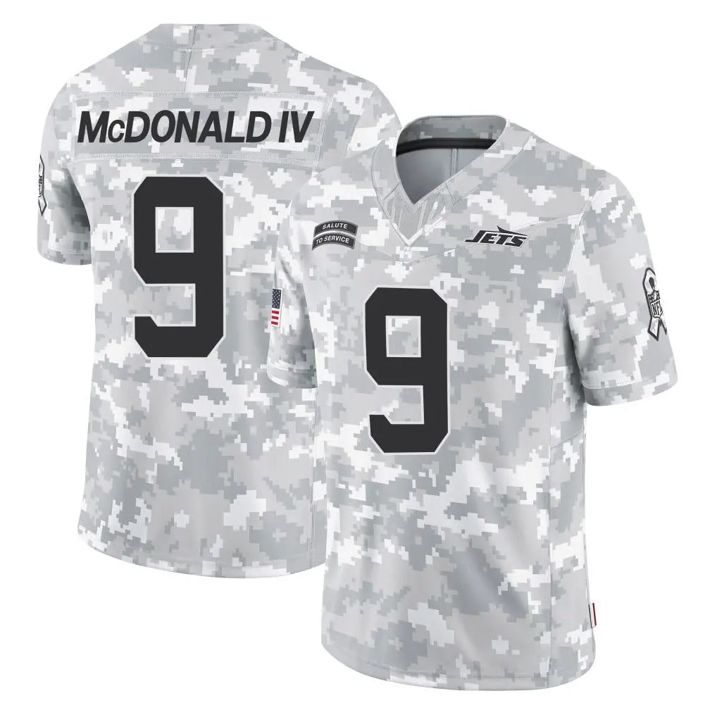 Kdoa NY.Jets #9 Will McDonald IV Player Arctic Camo Salute to Service Limited Game Stitched Jerseys