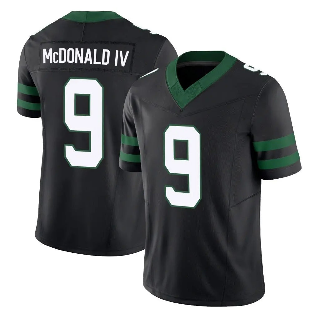 Kdoa NY.Jets #9 Will McDonald IV Player Black Limited Legacy Vapor F.U.S.E. Home Game Stitched Jerseys