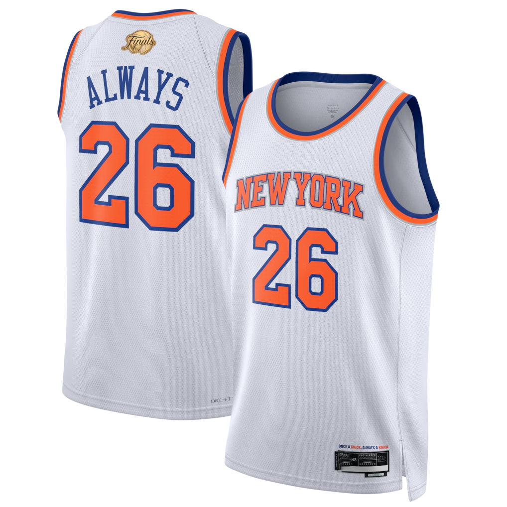 Kdoa NY.Knicks #26  White 2026 Finals Champions Always 26 Swingman Jerseys - Association Edition