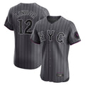 Kdoa NY.Mets #12 Francisco Lindor Player Gray City Connect Limited Elite Home Stitched Jerseys