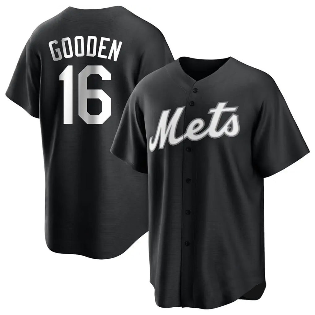 Kdoa NY.Mets #16 Dwight Gooden Player Black Home Game Stitched Jerseys