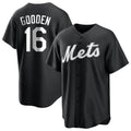 Kdoa NY.Mets #16 Dwight Gooden Player Black Home Game Stitched Jerseys