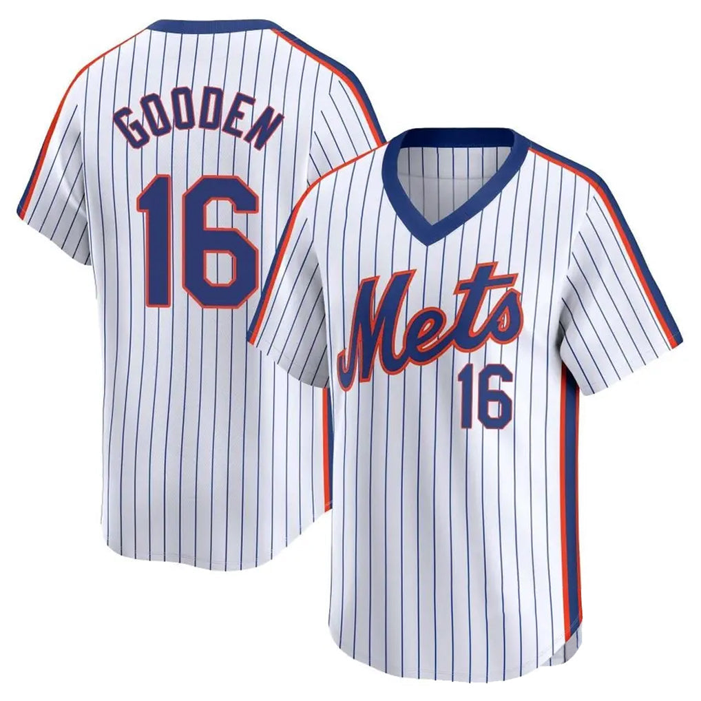 Kdoa NY.Mets #16 Dwight Gooden Player White Cooperstown Collection T-shirt Game Stitched Jerseys