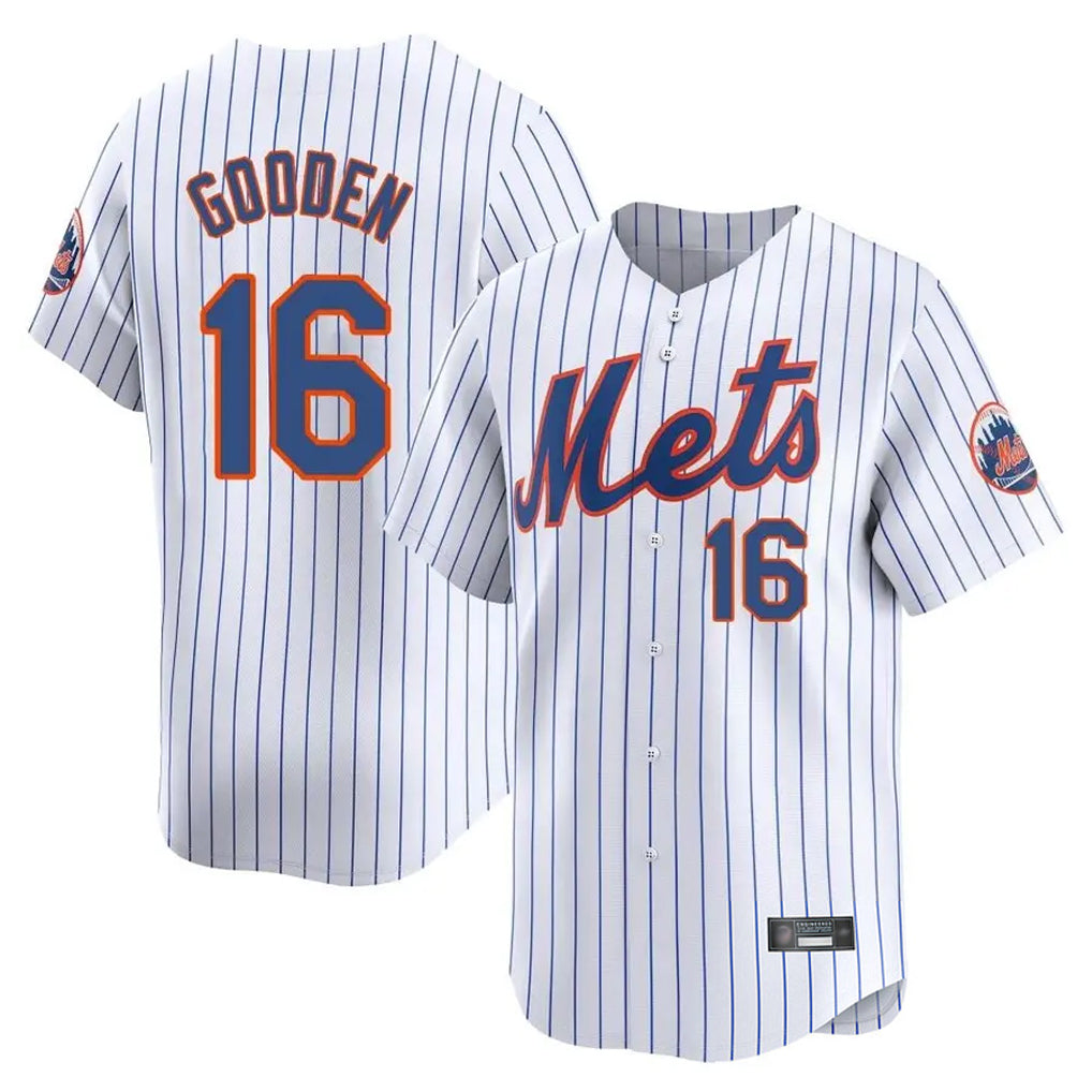 Kdoa NY.Mets #16 Dwight Gooden Player White Home Limited Stitched Jerseys