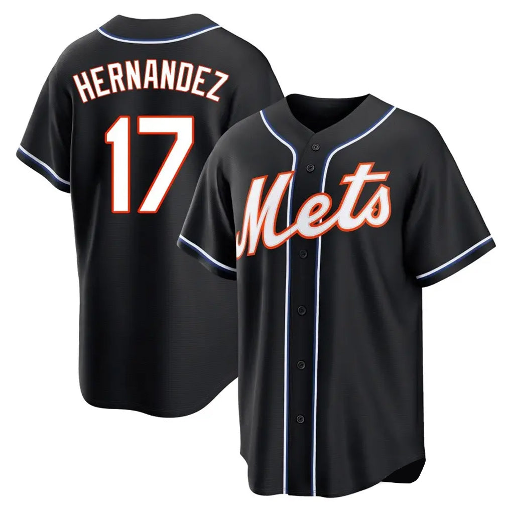 Kdoa NY.Mets #17 Keith Hernandez Player Black Fashion Out Game Stitched Jerseys