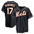Kdoa NY.Mets #17 Keith Hernandez Player Black Fashion Out Game Stitched Jerseys