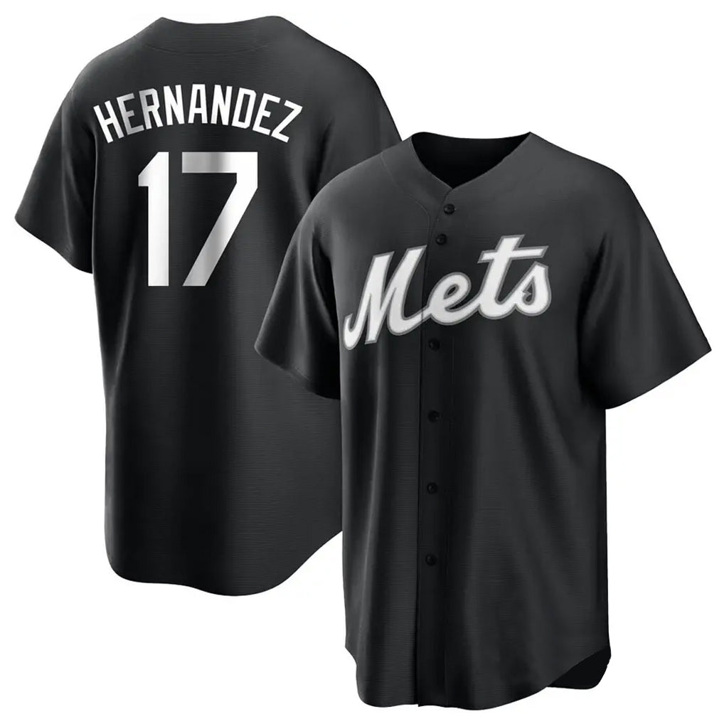 Kdoa NY.Mets #17 Keith Hernandez Player Black Home Game Stitched Jerseys