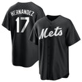 Kdoa NY.Mets #17 Keith Hernandez Player Black Home Game Stitched Jerseys