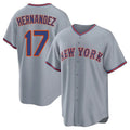 Kdoa NY.Mets #17 Keith Hernandez Player Gray Road Home Game Stitched Jerseys