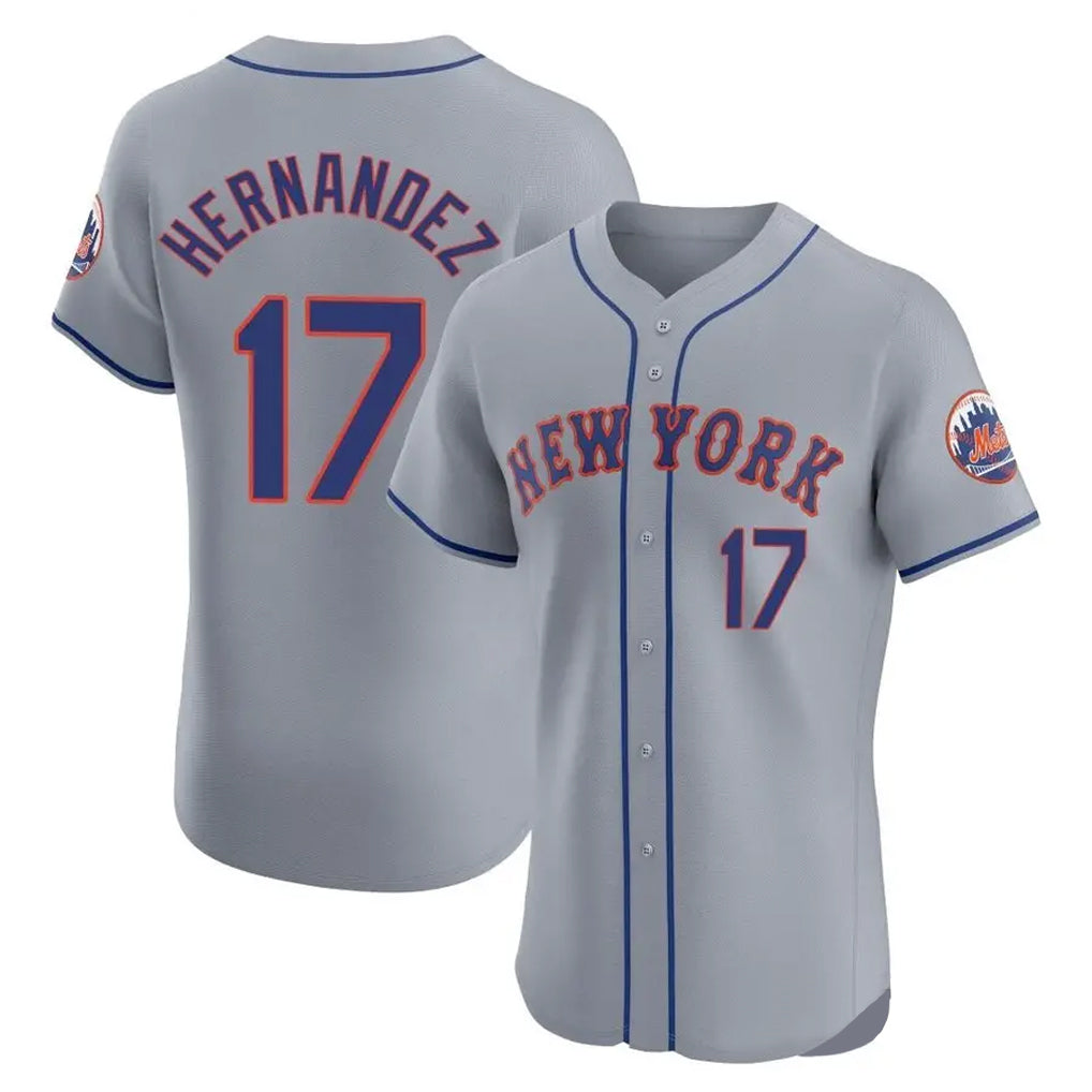 Kdoa NY.Mets #17 Keith Hernandez Player Gray Road Limited Elite Home Stitched Jerseys