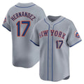 Kdoa NY.Mets #17 Keith Hernandez Player Gray Road Limited Home Stitched Jerseys