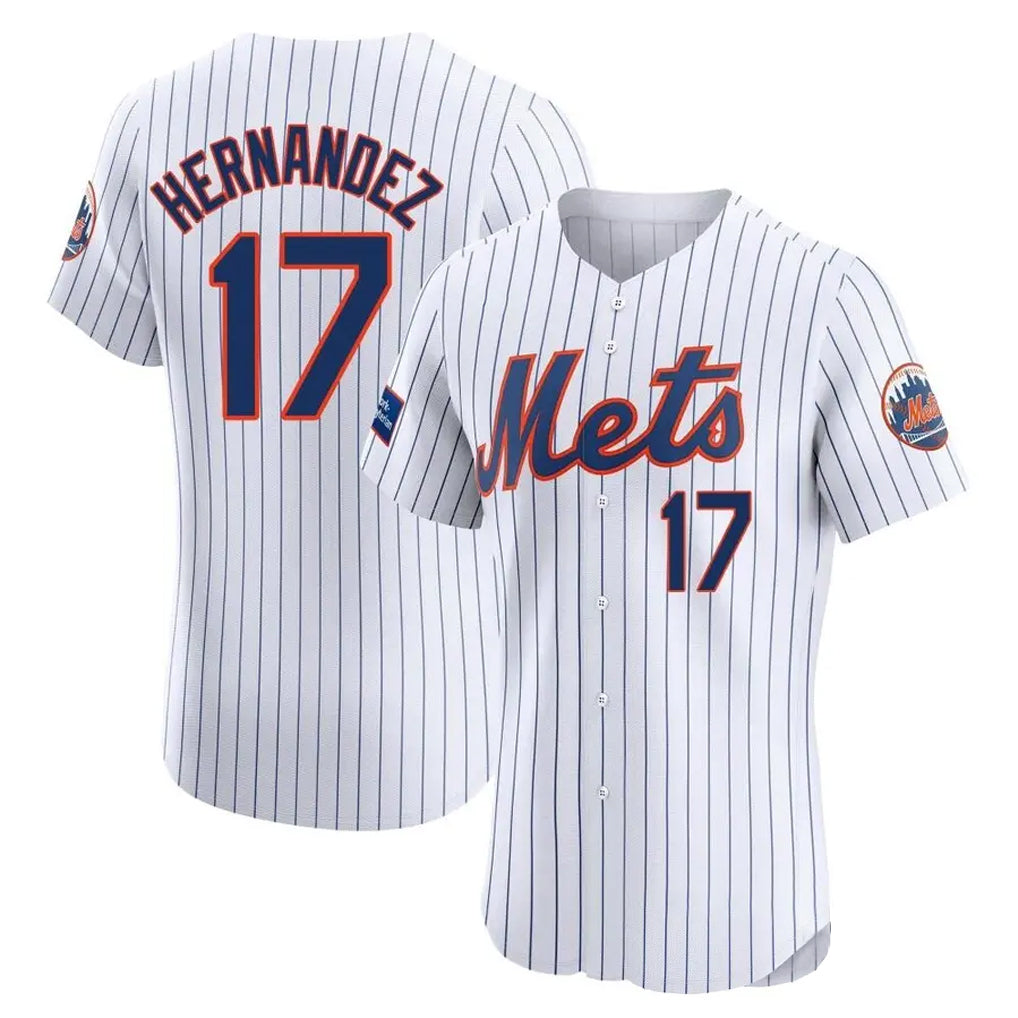 Kdoa NY.Mets #17 Keith Hernandez Player White Home Limited Elite Stitched Jerseys
