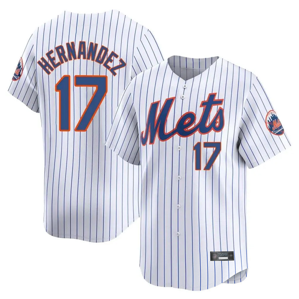 Kdoa NY.Mets #17 Keith Hernandez Player White Home Replica Stitched Jerseys