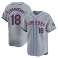 Kdoa NY.Mets #18 Darryl Strawberry Player Gray Road Limited Home Stitched Jerseys