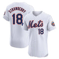 Kdoa NY.Mets #18 Darryl Strawberry Player White Home Limited Elite Stitched Jerseys
