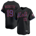 Kdoa NY.Mets #19 Bo Bichette Player Black Alternate Home Limited Stitched Jerseys