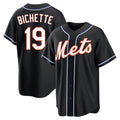 Kdoa NY.Mets #19 Bo Bichette Player Black Fashion Out Game Stitched Jerseys