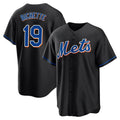 Kdoa NY.Mets #19 Bo Bichette Player Black Replica Home Game Stitched Jerseys
