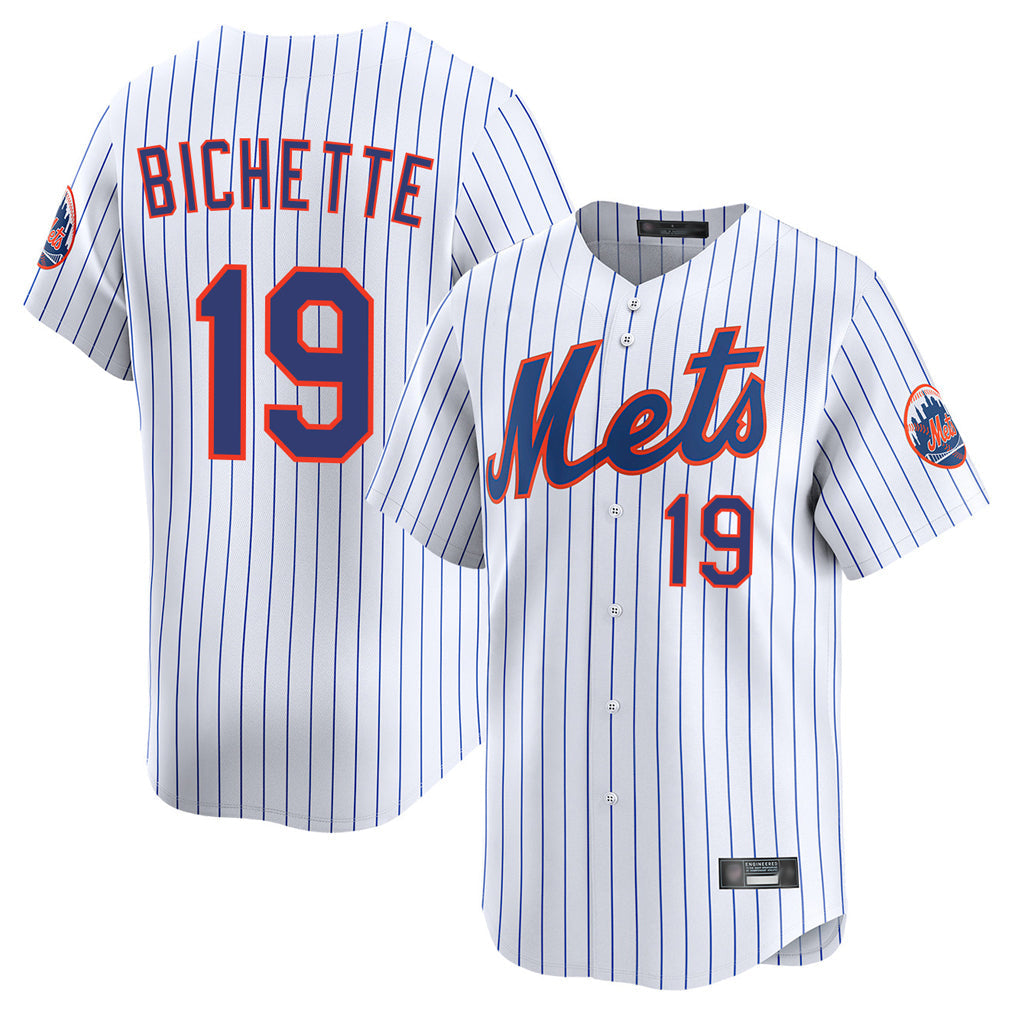 Kdoa NY.Mets #19 Bo Bichette Player White Home Limited Stitched Jerseys