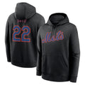 Kdoa NY.Mets #22 Juan Soto Player Black Club Pullover Hoodie Game Stitched Jerseys