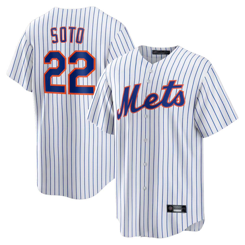 Kdoa NY.Mets #22 Juan Soto Player White Home Game Stitched Jerseys