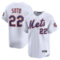 Kdoa NY.Mets #22 Juan Soto Player White Home Limited Stitched Jerseys