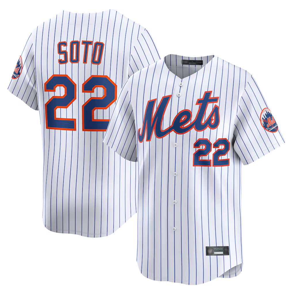 Kdoa NY.Mets #22 Juan Soto Player White Home Limited Stitched Jerseys