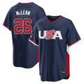 Kdoa NY.Mets #26 Nolan McLean Player Navy USA 2026 World Classic Home Limited Stitched Jerseys
