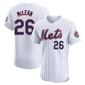 Kdoa NY.Mets #26 Nolan McLean Player White Home Limited Elite Stitched Jerseys