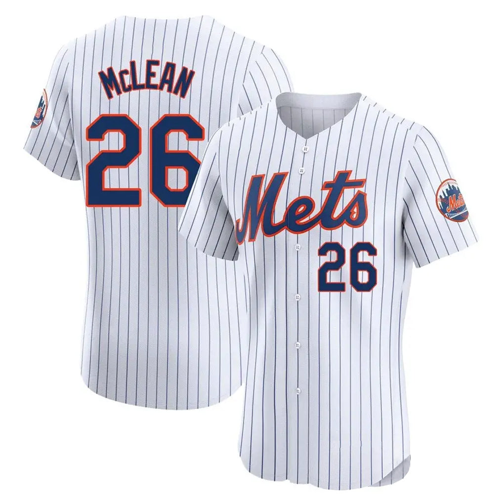 Kdoa NY.Mets #26 Nolan McLean Player White Home Limited Elite Stitched Jerseys