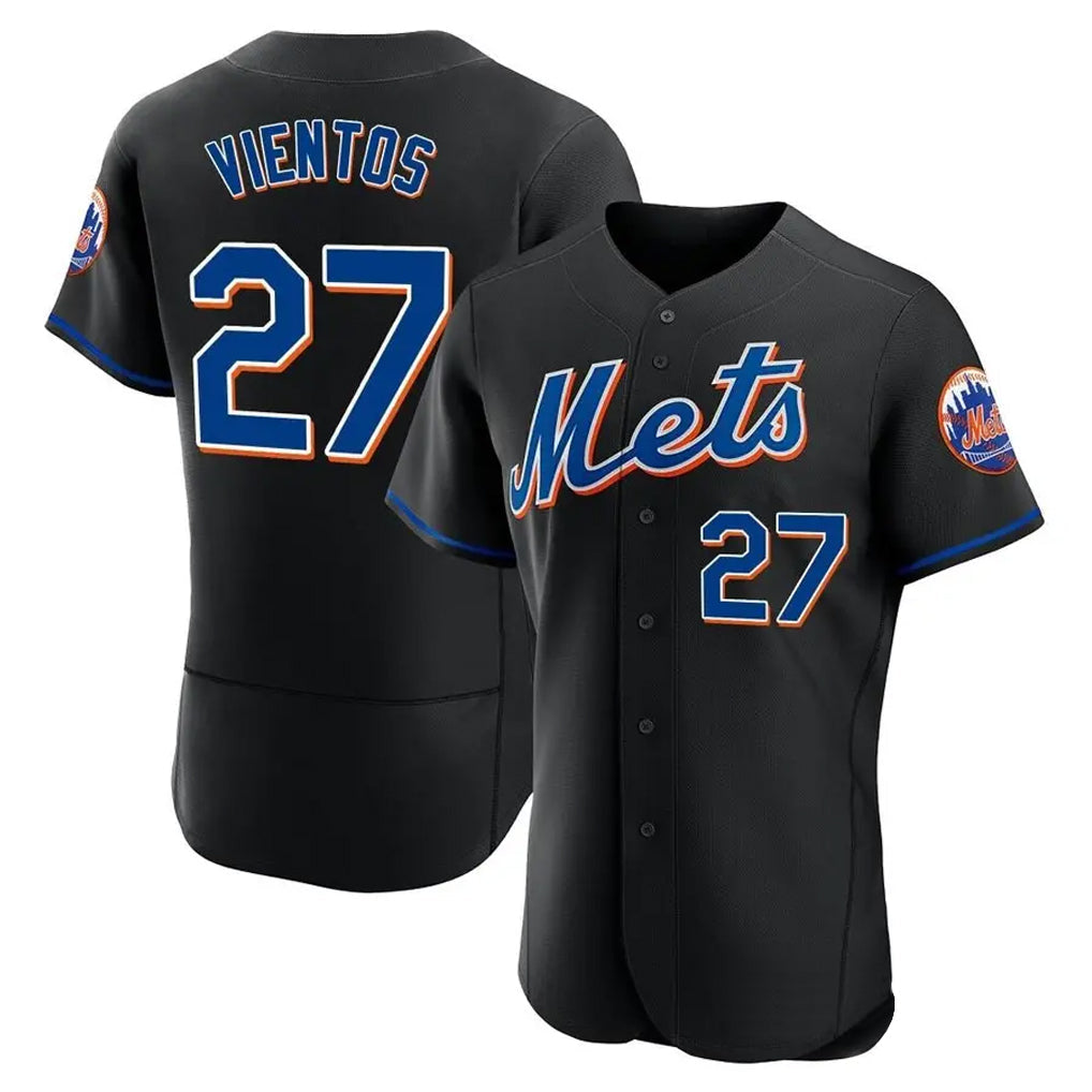 Kdoa NY.Mets #27 Mark Vientos Player Black Replica Home Limited Elite Stitched Jerseys