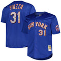 Kdoa NY.Mets #31 Mike Piazza Player Royal Mitchell & Ness Cooperstown Collection Home Limited Stitched Jerseys