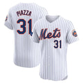 Kdoa NY.Mets #31 Mike Piazza Player White Home Limited Elite Stitched Jerseys