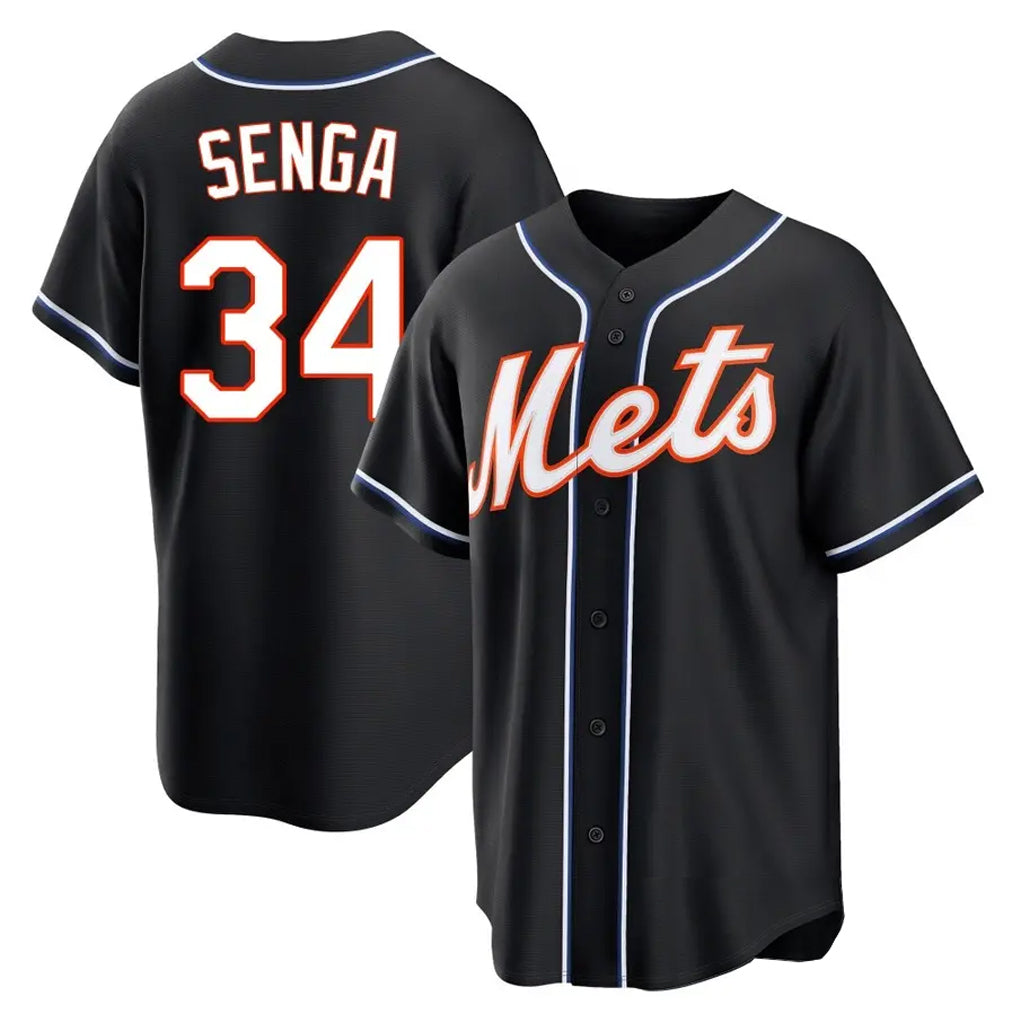 Kdoa NY.Mets #34 Kodai Senga Player Black Fashion Out Game Stitched Jerseys