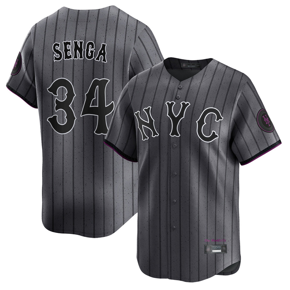 Kdoa NY.Mets #34 Kodai Senga Player Gray City Connect Limited Stitched Jerseys