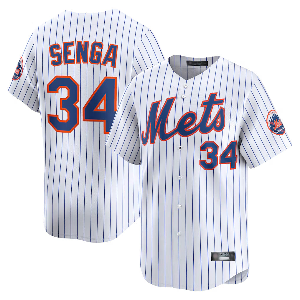 Kdoa NY.Mets #34 Kodai Senga Player White Home Limited Stitched Jerseys