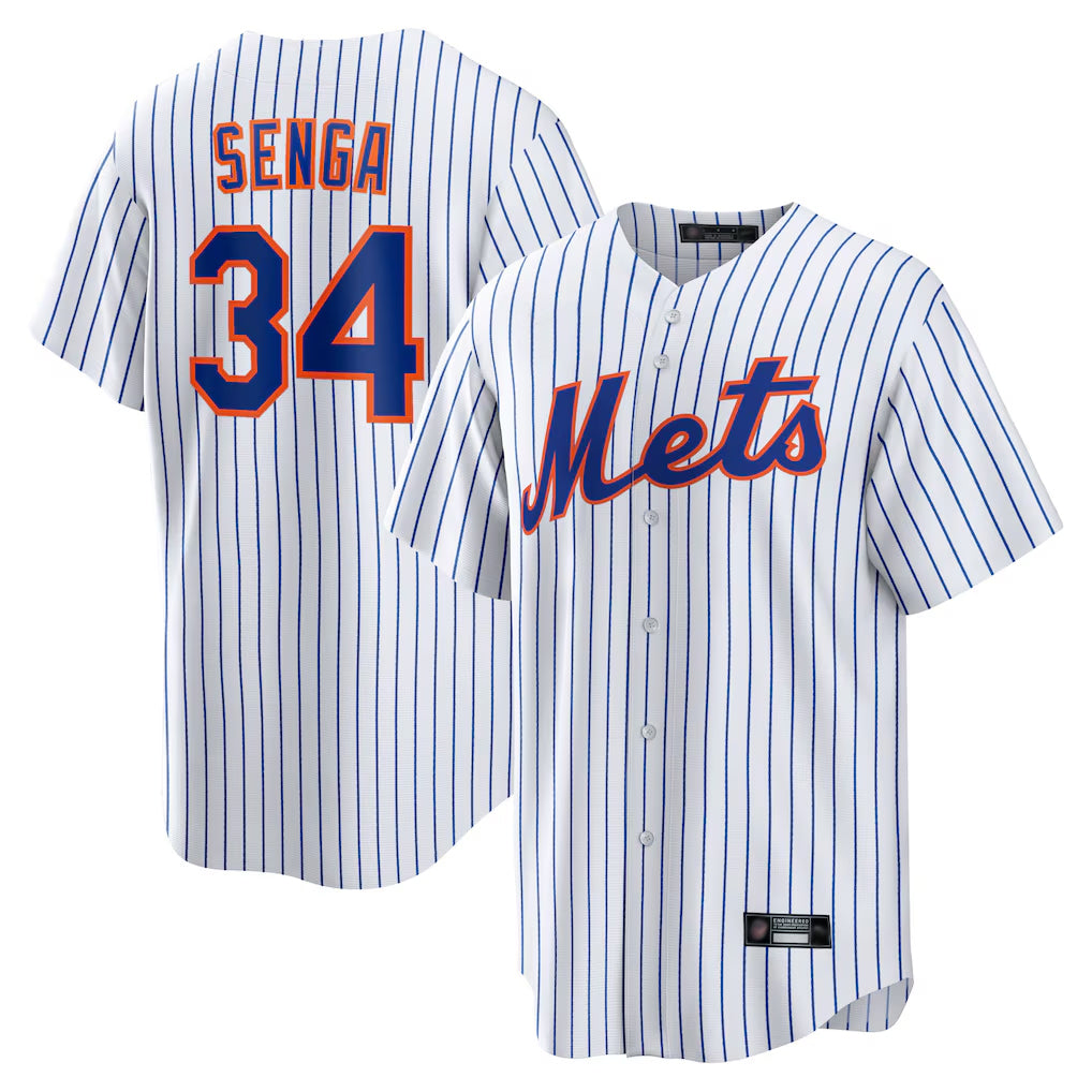 Kdoa NY.Mets #34 Kodai Senga Player White Home Replica Stitched Jerseys