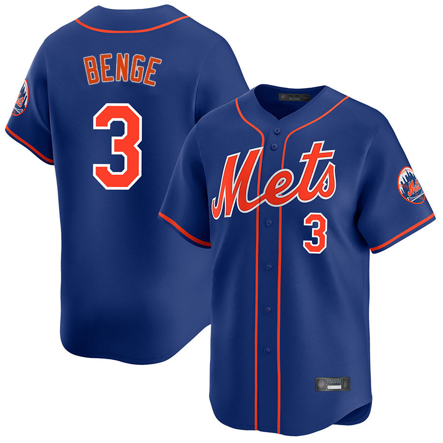 Kdoa NY.Mets #3 Carson Benge Player Royal Home Limited Stitched Jerseys