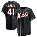 Kdoa NY.Mets #41 Tom Seaver Player Black Fashion Out Game Stitched Jerseys